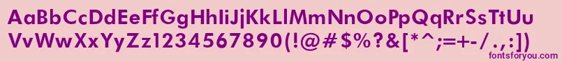FuturaBookBoldRegular Font – Purple Fonts on Pink Background
