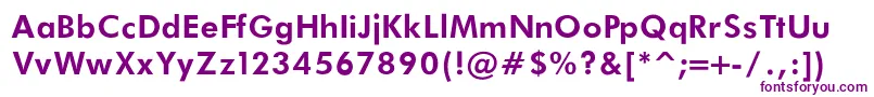 FuturaBookBoldRegular Font – Purple Fonts on White Background