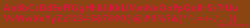 FuturaBookBoldRegular Font – Red Fonts on Brown Background