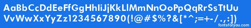 FuturaBookBoldRegular Font – White Fonts on Blue Background