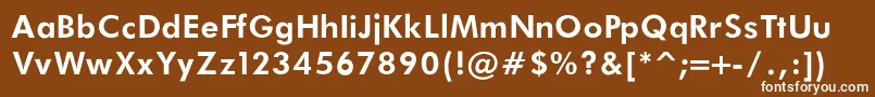 FuturaBookBoldRegular Font – White Fonts on Brown Background