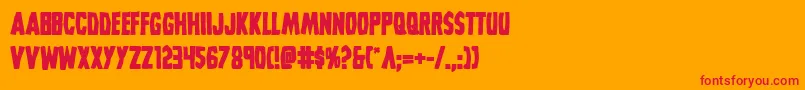 Grimghostbold Font – Red Fonts on Orange Background