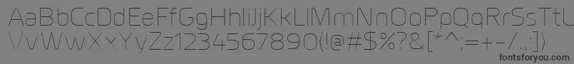 MillarUltralight Font – Black Fonts on Gray Background