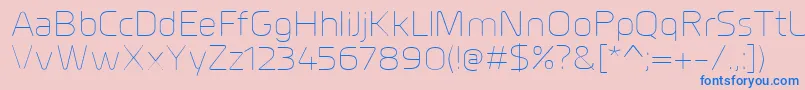 MillarUltralight Font – Blue Fonts on Pink Background
