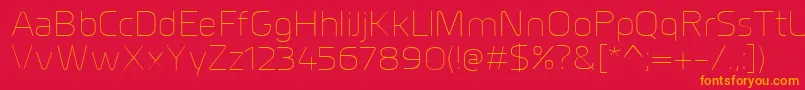 MillarUltralight Font – Orange Fonts on Red Background