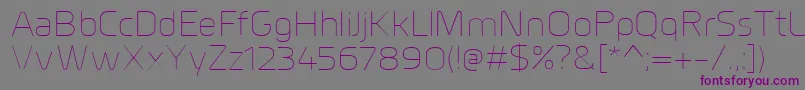 MillarUltralight Font – Purple Fonts on Gray Background