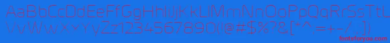 Шрифт MillarUltralight – красные шрифты на синем фоне