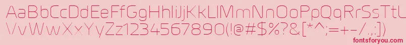 MillarUltralight-Schriftart – Rote Schriften auf rosa Hintergrund