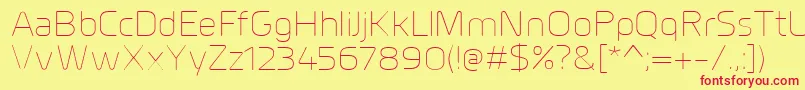 MillarUltralight Font – Red Fonts on Yellow Background