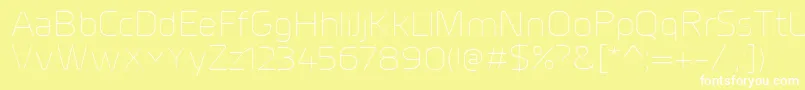 MillarUltralight Font – White Fonts on Yellow Background
