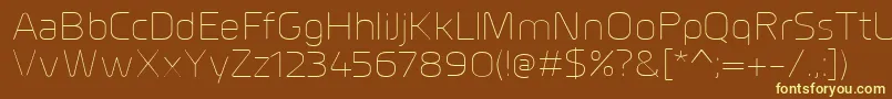 MillarUltralight Font – Yellow Fonts on Brown Background