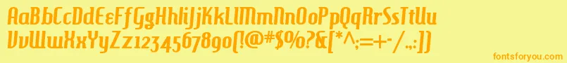 Hamburgerheavennf Font – Orange Fonts on Yellow Background