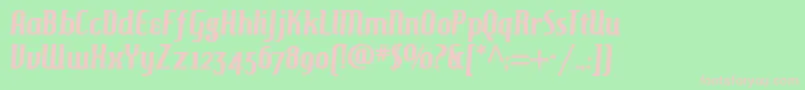 Hamburgerheavennf Font – Pink Fonts on Green Background