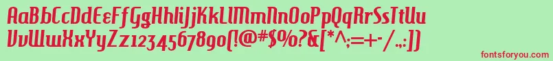 Hamburgerheavennf Font – Red Fonts on Green Background