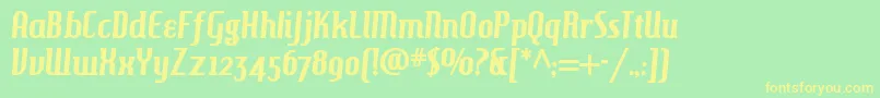 Hamburgerheavennf Font – Yellow Fonts on Green Background