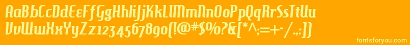 Hamburgerheavennf Font – Yellow Fonts on Orange Background