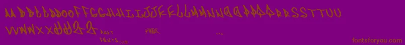 Advent Font – Brown Fonts on Purple Background