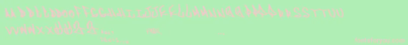 Advent Font – Pink Fonts on Green Background