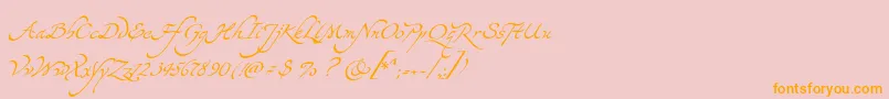 Yevida Font – Orange Fonts on Pink Background