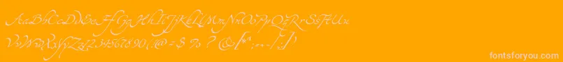 Yevida Font – Pink Fonts on Orange Background