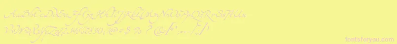 Yevida Font – Pink Fonts on Yellow Background