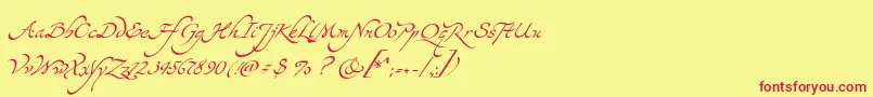 Yevida Font – Red Fonts on Yellow Background