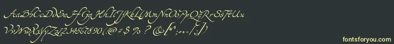 Yevida Font – Yellow Fonts on Black Background