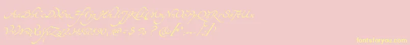 Yevida Font – Yellow Fonts on Pink Background