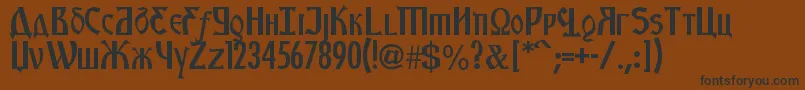 KremlinStarets Font – Black Fonts on Brown Background