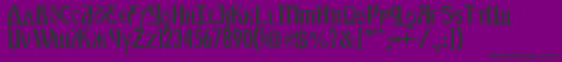Шрифт KremlinStarets – чёрные шрифты на фиолетовом фоне