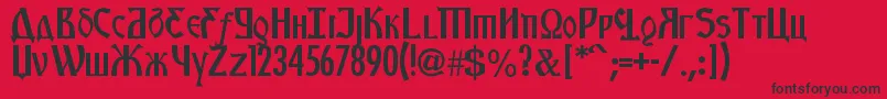 KremlinStarets Font – Black Fonts on Red Background