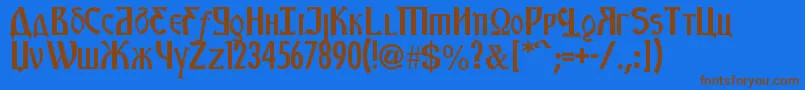 Шрифт KremlinStarets – коричневые шрифты на синем фоне