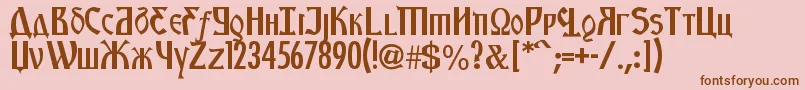 KremlinStarets Font – Brown Fonts on Pink Background