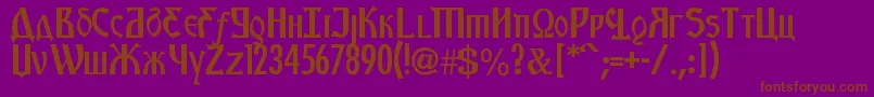 Шрифт KremlinStarets – коричневые шрифты на фиолетовом фоне