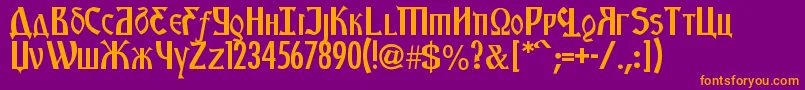 KremlinStarets Font – Orange Fonts on Purple Background