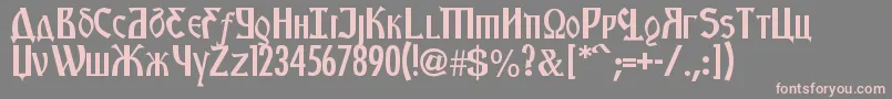 KremlinStarets Font – Pink Fonts on Gray Background