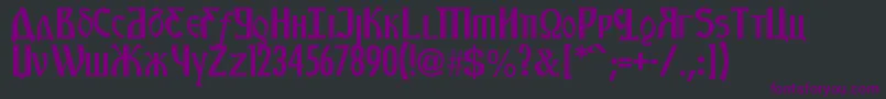 KremlinStarets-fontti – violetit fontit mustalla taustalla