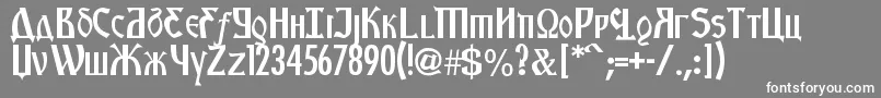 フォントKremlinStarets – 灰色の背景に白い文字