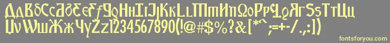 KremlinStarets Font – Yellow Fonts on Gray Background