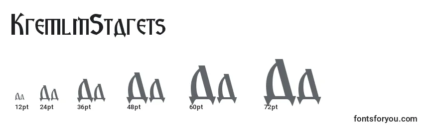 KremlinStarets font sizes