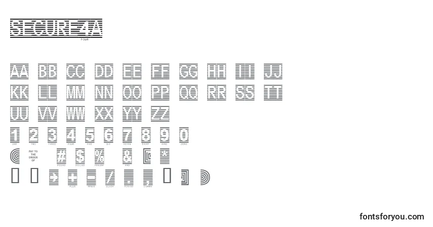 Czcionka Secure4a – alfabet, cyfry, specjalne znaki