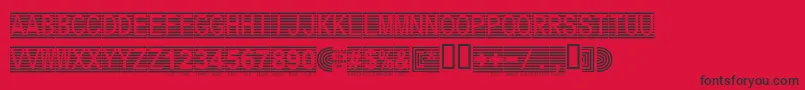 Secure4a Font – Black Fonts on Red Background