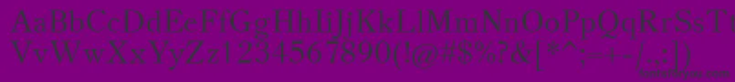 Theanooldstyle-Schriftart – Schwarze Schriften auf violettem Hintergrund