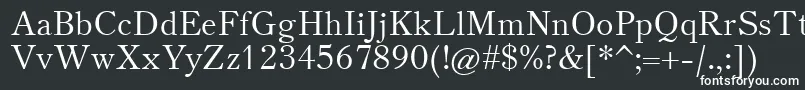 Theanooldstyle-fontti – valkoiset fontit mustalla taustalla