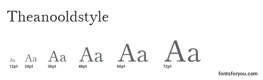 Размеры шрифта Theanooldstyle