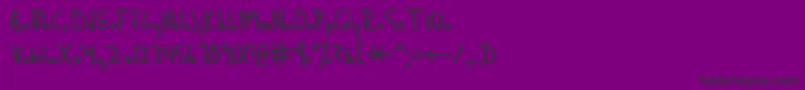 フォントBenBrown – 紫の背景に黒い文字