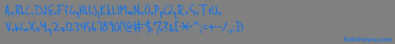 BenBrown Font – Blue Fonts on Gray Background