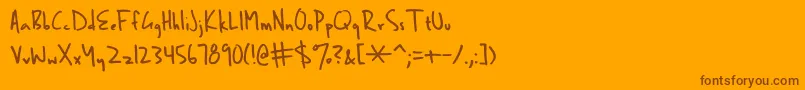 BenBrown Font – Brown Fonts on Orange Background