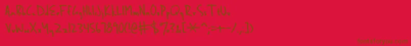 BenBrown Font – Brown Fonts on Red Background