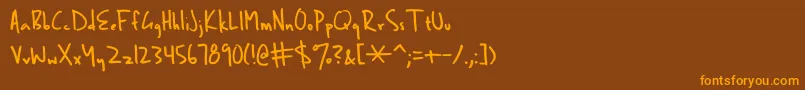 More about BenBrown Font BenBrown Font – Orange Fonts on Brown Background